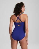SPANXshape™ Swim Convertible Pique Bandeau One-Piece | Deep Azure